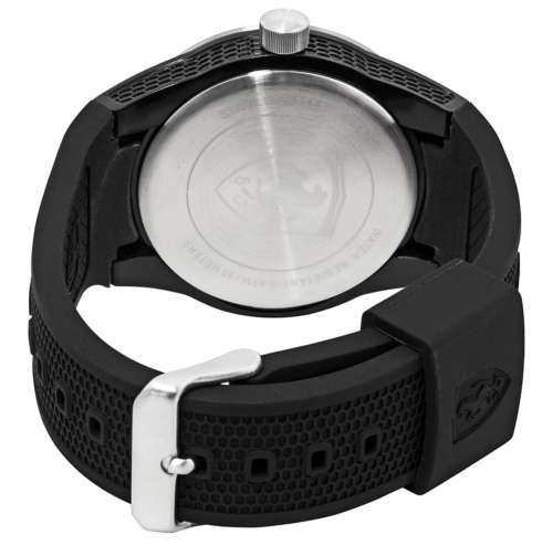 Ferrari Redrev T Red Dial Black Rubber Watch