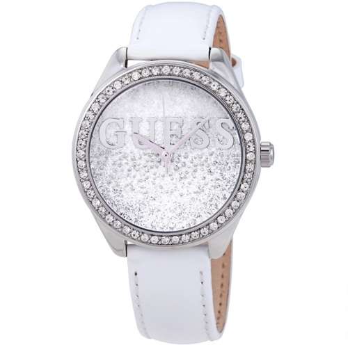 GUESS Glitter Girl Crystal Silver Glitter Dial