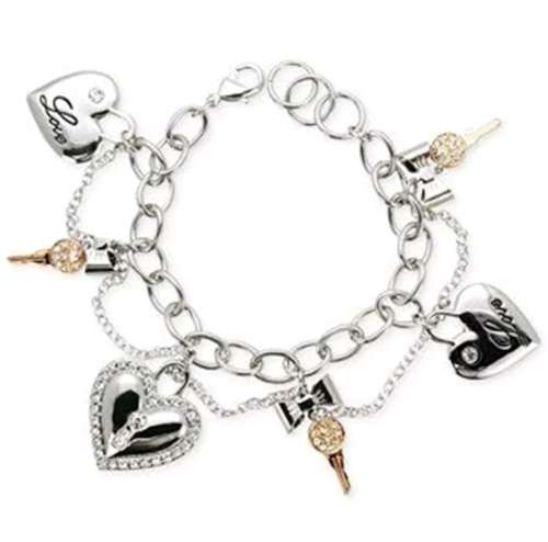 GUESS ladies mixed-tone multi-charm bracelet