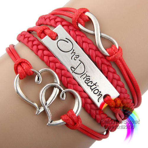 One direction bracelet red and pink available