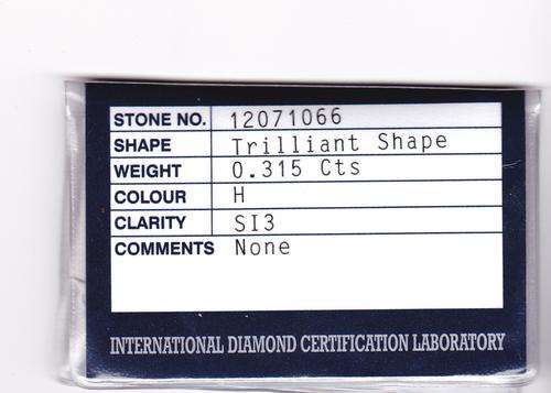 .31cts beautiful Trillant cut diamond, 100% natural. Wow what a piece