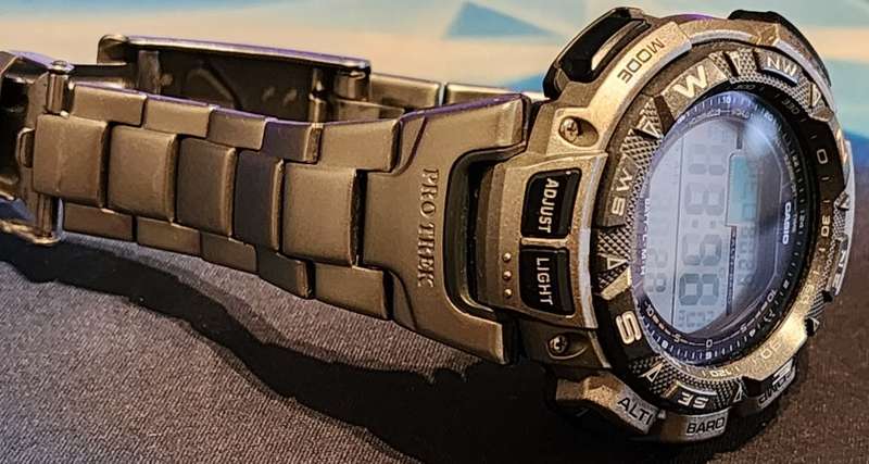 Casio Mens PRG-240T-7DR Protrek Titanium Triple Sensor Extreme Outdoor Watch