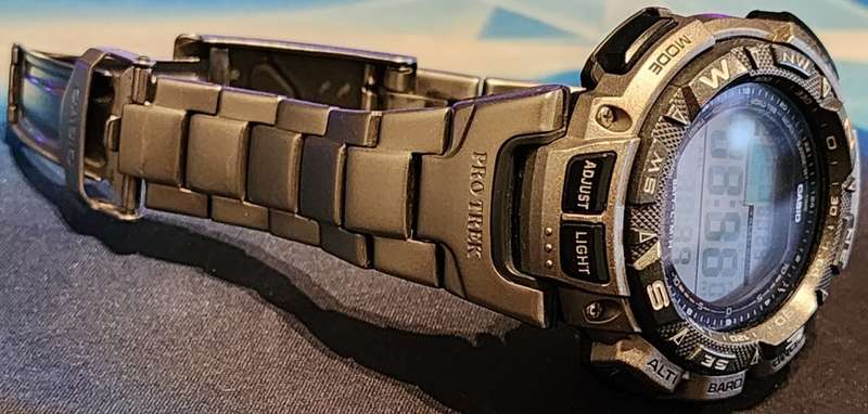 Casio Mens PRG-240T-7DR Protrek Titanium Triple Sensor Extreme Outdoor Watch