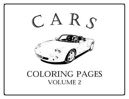 (E-Book)Cars Coloring Pages Vol 2