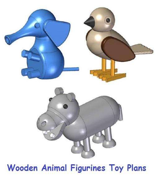 (E-Book)Wooden Animal Figurines Toy Plans