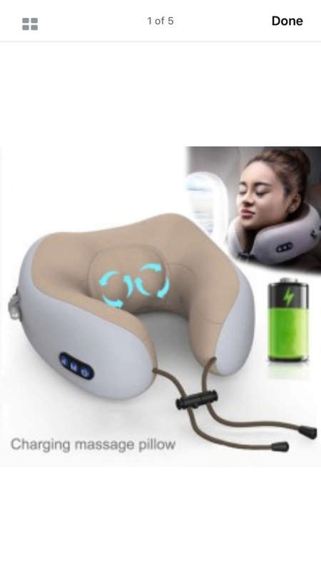 U-shaped massage pillow