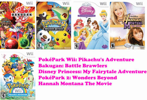 5 Nintendo WII games