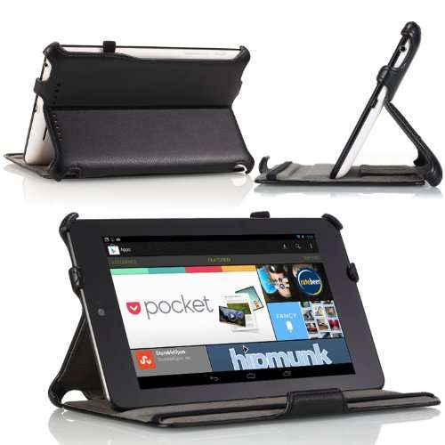 MoKo(TM) Slim-fit Cover Case for Google Nexus 7 Android Tablet by Asus, Black (with Automatic Sleep/