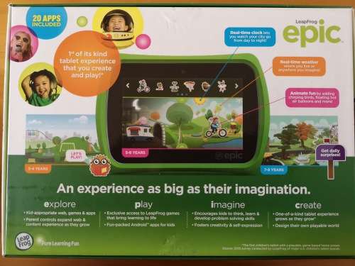 LEAPFROG EPIC   "AS  NEW"  CHILDREN'S "DREAM" TABLET