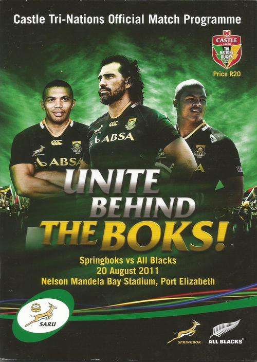 SPRINGBOKS VS ALL BLACKS - 20 AUGUST 2011