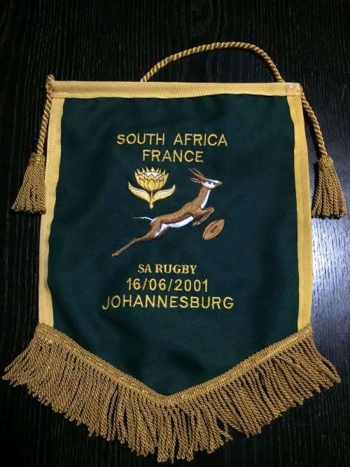 SPRINGBOK RUGBY PENDANT VS FRANCE 16-06-2001