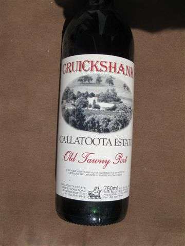 AUSTRALIAN CRUICKSHANK OLD TAWNY PORT