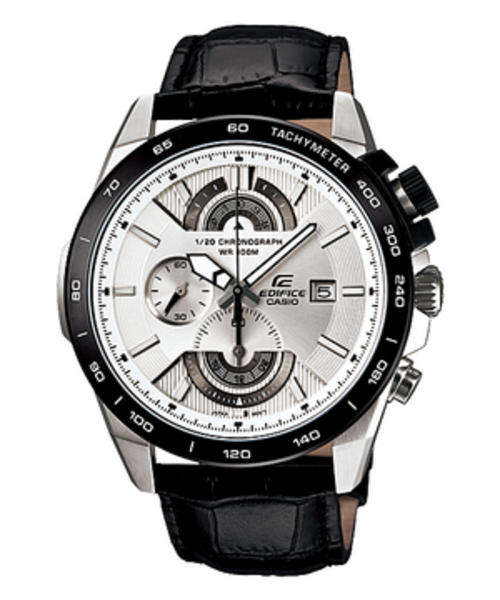 Casio Edifice EFR-520L-7AV Leather Aviator Chronograph