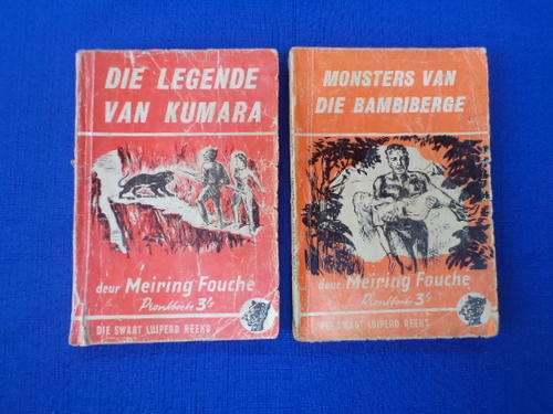 TWEE SWART LUIPERD-BOEKIES VIR DIE PRYS VAN EEN.  [R45.00 posgeld ekstra]