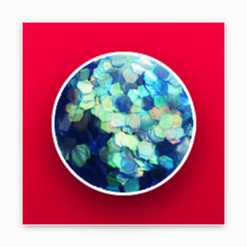 Blue Nail Art Hexagon Glitter