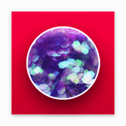 Purple Nail Art Hexagon Glitter