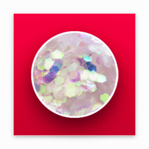 White Nail Art Hexagon Glitter
