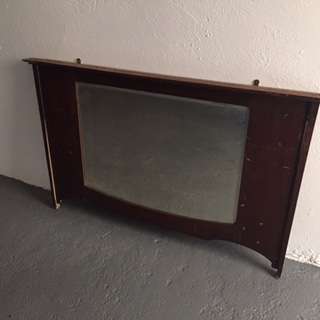 Antique Wood Framed Mirror