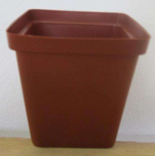Plastic Plant Pot Square 10cm Terracotta