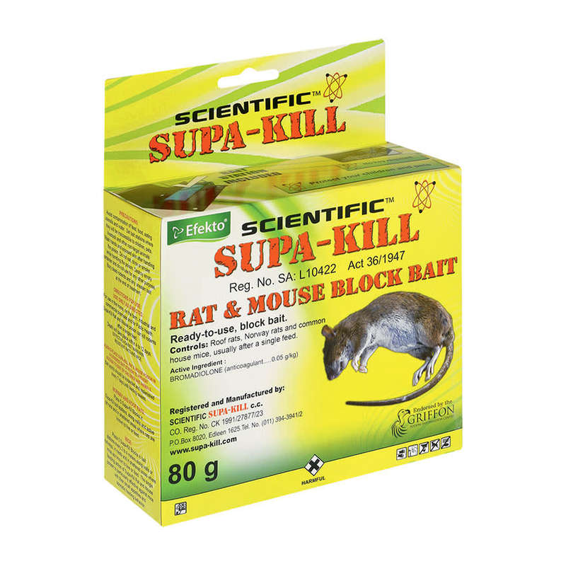 Efekto Supa-Kill Rat and Mouse Bait Station with Bait - Black