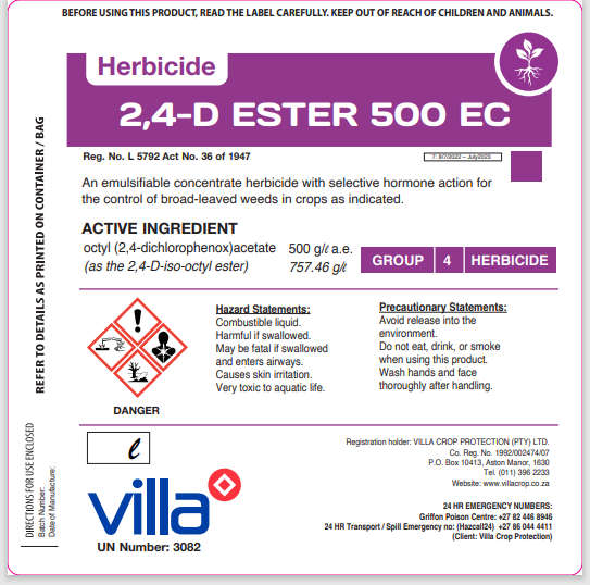 2,4-D ESTER 500 EC 20L
