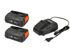 GARDENA Double Battery Starter Set P4A - Includes Quick Charger and 2x2.5Ah Battery