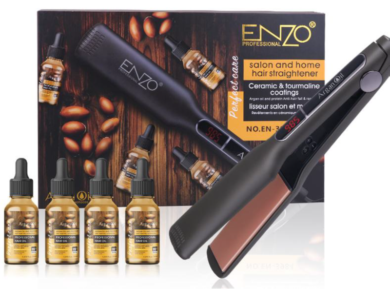Enzo Professional Salon And Home Hair Straightener With Argan Oils EN-3984