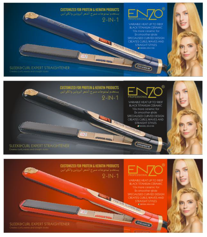 ENZO   Sleek & Curl Expert Straightener EN-3976