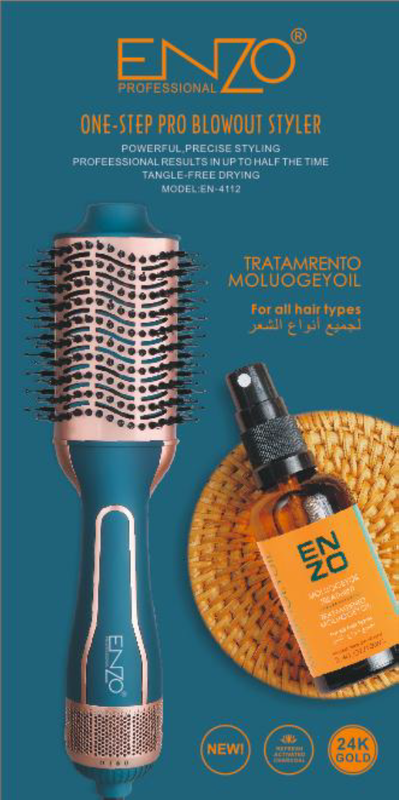 ENZO Enzo Pro One-Step Hair Dryer & Blowout Styler with Moluoge Oil EN-4112