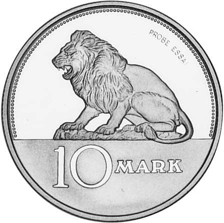 1990 Silver coin of Namibia - 10 Mark