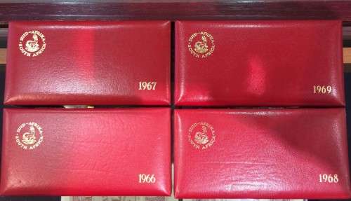 SA PROOF SETS 1966 - 1969 (4 X SETS)