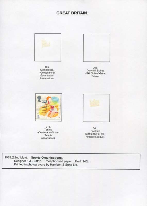 Great Britain - 1 Stamps Mounted on Presentation page