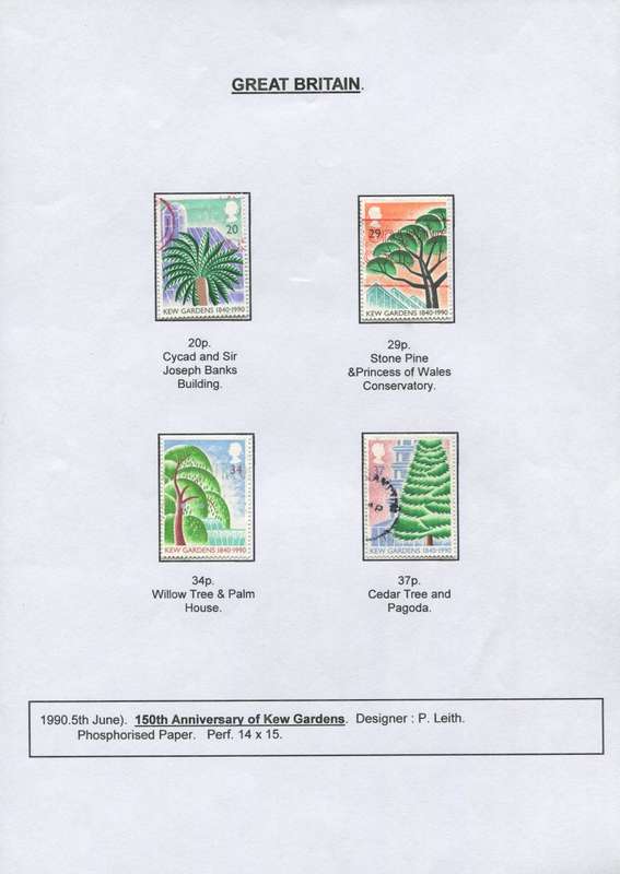 Great Britain - 4 Stamps Mounted on Presentation page