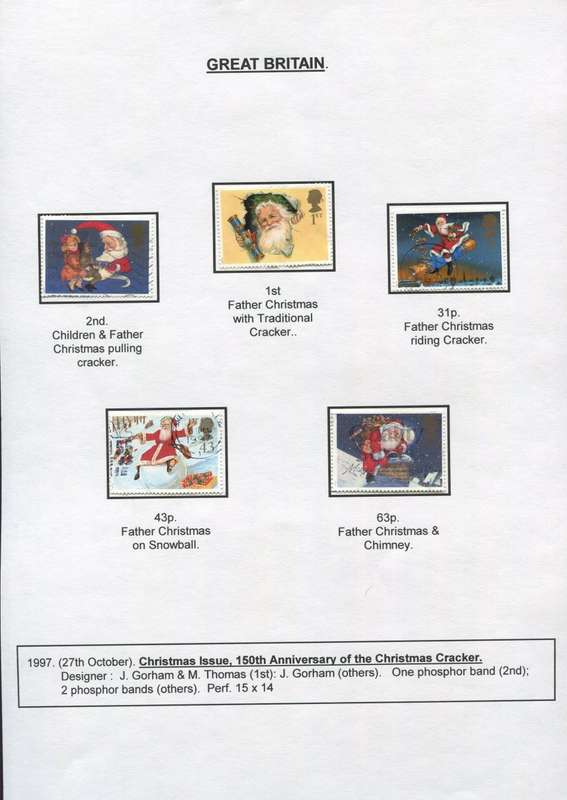 Great Britain - 5 Stamps Mounted on Presentation page