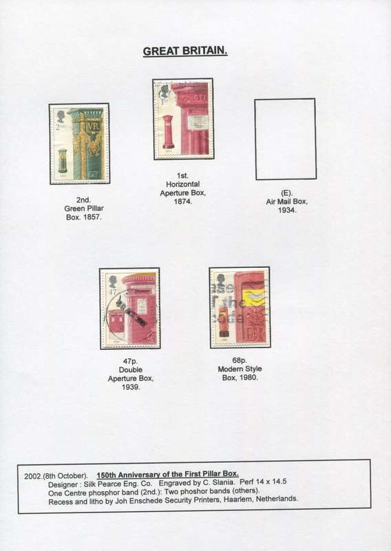 Great Britain - 4 Stamps Mounted on Presentation page