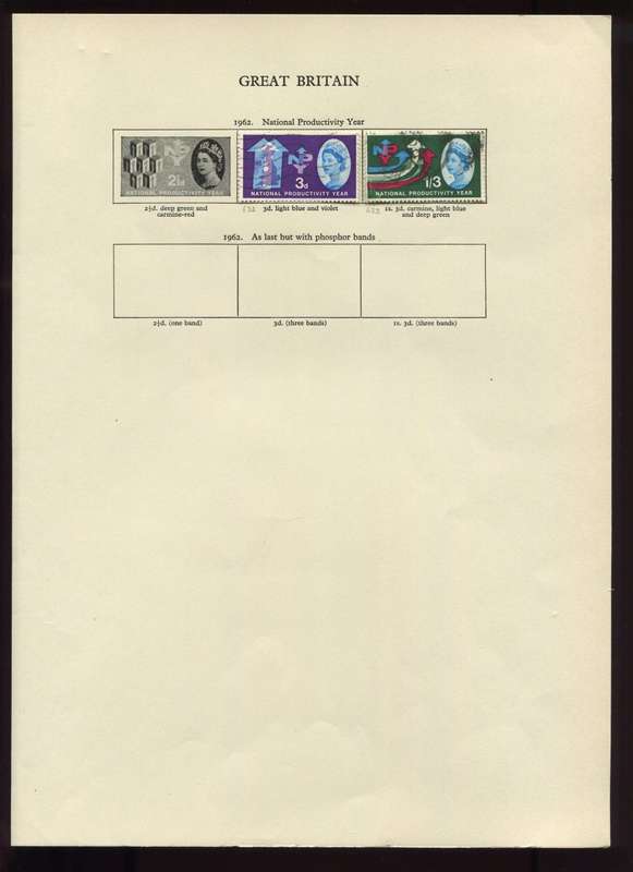 Great Britain - 2 Stamps Mounted On Old Album Page