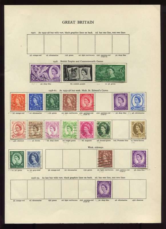 Great Britain - 21 Stamps Mounted On Old Album Page