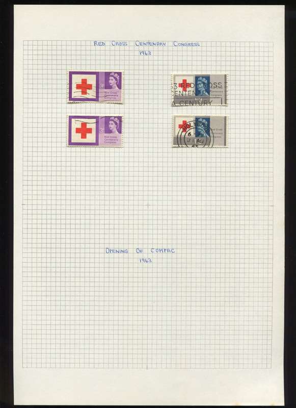 Great Britain - 4 Stamps Mounted on Old Album Page