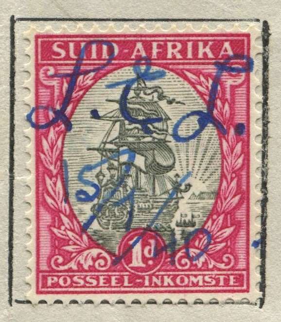 Union of SA - Document - 1 d Postage Stamps
