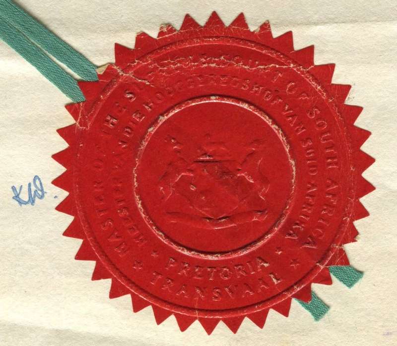 Union of SA - Document - Letters of Administration - 1 x 2 /-  1931 Stamp