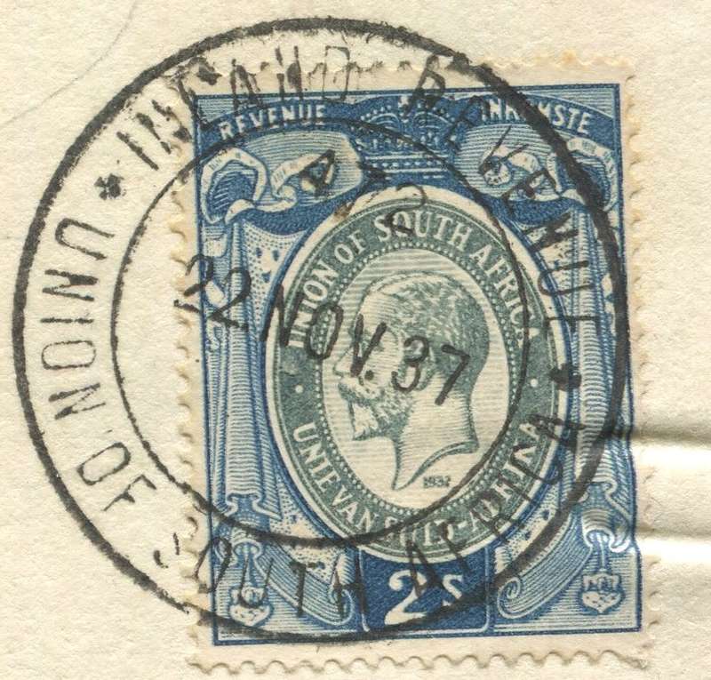 Union of SA - Document - Letters of Administration - 1 x 2 /-  1931 Stamp