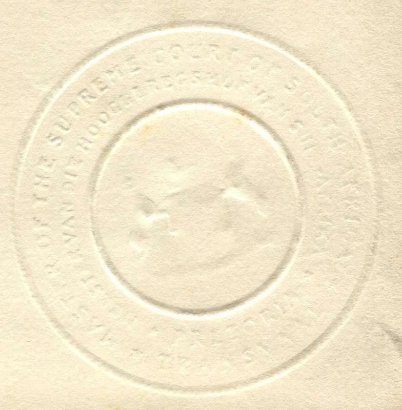 Union of SA - Document - Last Will - 1 x 10 /-  and 1 x 5 /- 1931 Stamps