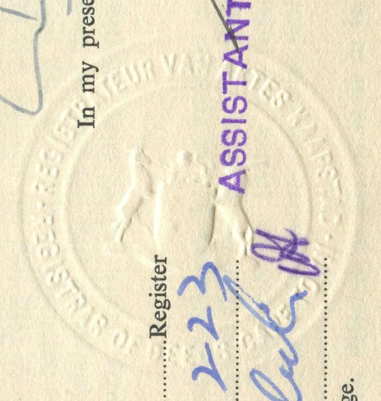 Union of SA - Document - Mortgage Bond - 1 x 1 pound 1954 Stamp