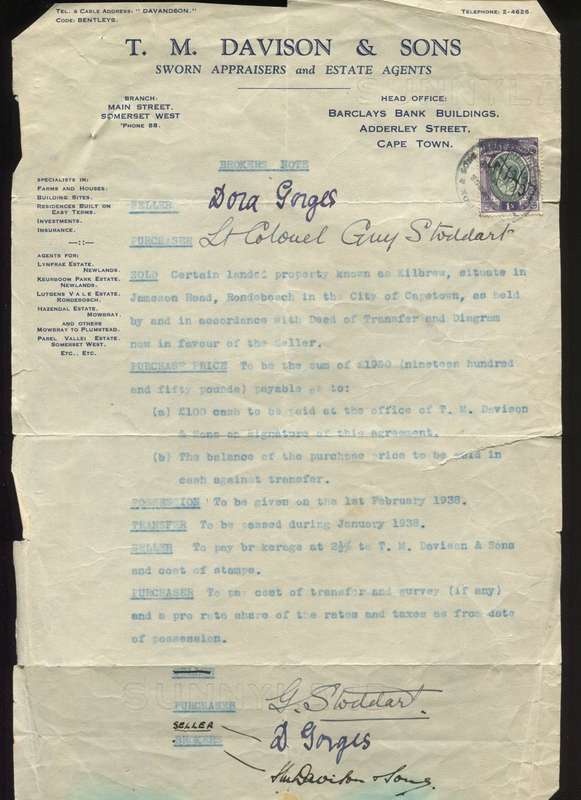 Union of SA - Document - 1 x 1 /- 1931 and 2 x 1 d Postage Stamp