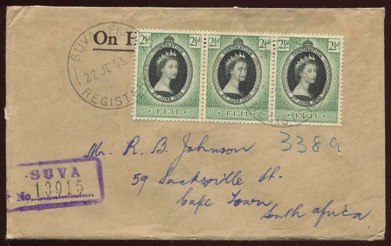 Fiji - Cover - 1953 QEII Coronation