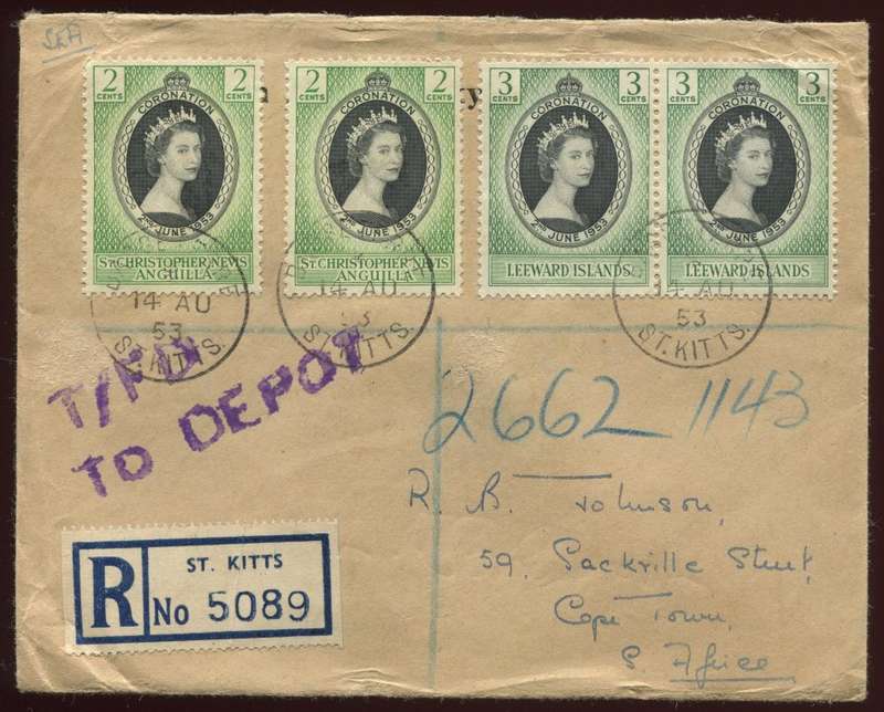 St. Christopher / Leeward Islands - Cover - 1953 QEII Coronation