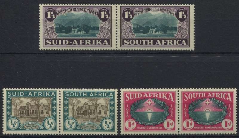 Union of SA - Complete Set of 3 Pairs - MNH