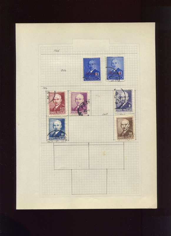 Turkey  - 7 Stamps Mounted On Old Album Page