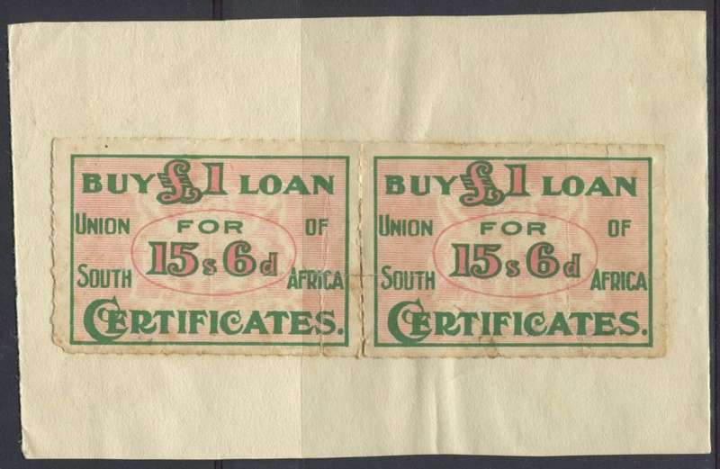 Union of SA - Buy Union 1 Pound Certificates  - Cinderellas - MM - Some toning, separation and bends