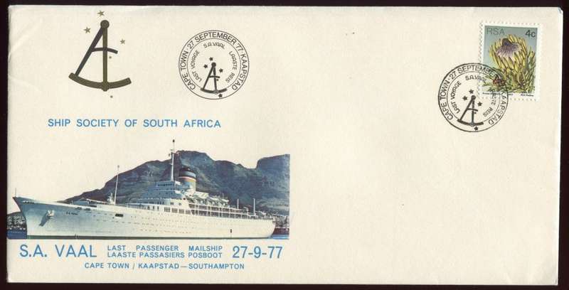 RSA - Special Commemoration Cover - S.A. Vaal - Last Passenger Mailship